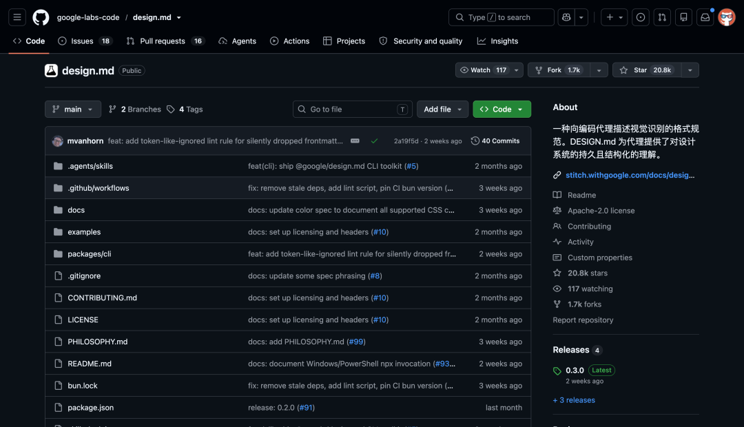 Google Labs design.md repository